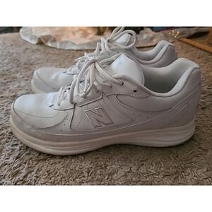 New Balance 577 Leather Walking Shoes White Comfort Sneakers Mens Size 11 D